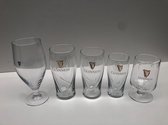Guinness 5x bierglazen set diverse glazen box cadeauset bierglas cadeau