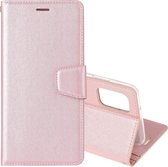 Voor OPPO Reno4 Pro Zijden Textuur Horizontale Flip Leren Case met Houder & Kaartsleuven & Portemonnee & Fotolijst (Rose Goud)