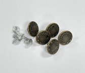 Spijkerbroek knopen 17 mm Brons 5 stuks