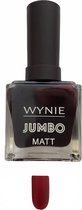 Wynie - JUMBO MATTE Nagellak  - Donker Rood/Bordeaux - 1 flesje met 14 ml inhoud - Nummer 065