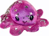 Pluche Octopus Sleutelhanger - Glitter Gemixt - Mood Knuffel Omkeerbaar - Reversible Plush - Blij en Boos - Bekend van TikTok - Brievenbus cadeau