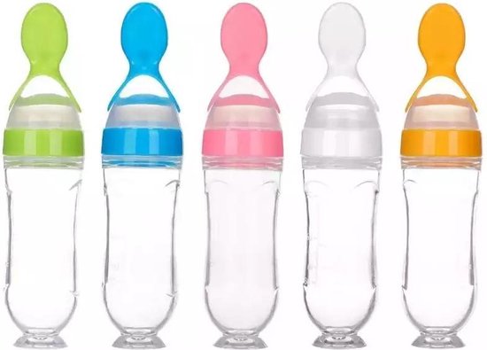 Baby knijpfles - Anti-knoei lepel (Roze) van Bibsentials — afbeelding 5
