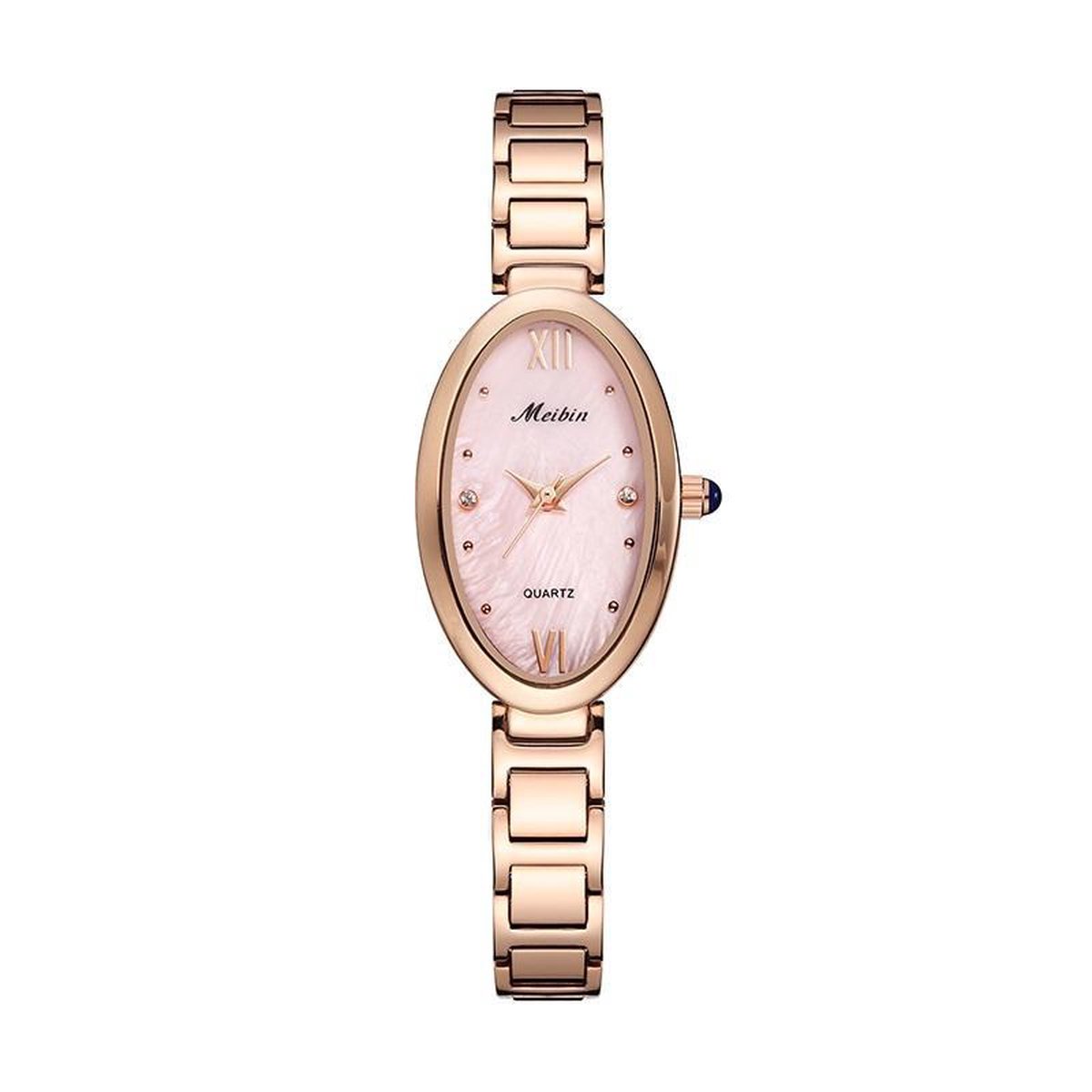 Longbo - Meibin - Dames Horloge - Rosé/Roze - Ovaal - 21.5*34mm (Productvideo)