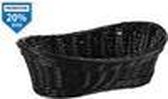 Zwarte ovale PP-mand 29x19x10cm