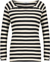 Penn & Ink Shirt Gestreept Zwart Wit  Dames maat XL