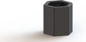 MySteel Gepoedercoat staal plantenbak Denver 200 Inclusief Bodemplaat - Kleur: RAL9005 (zwart) - Hoogte: 400mm