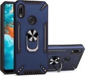 Voor Huawei Y6 2019 PC + TPU-beschermhoes met 360 graden draaibare ringhouder (koningsblauw)