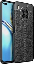 Litchi Texture TPU schokbestendig hoesje voor Huawei nova 8i (zwart)