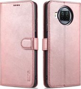 Voor Xiaomi Mi 10T Lite 5G AZNS Huid Voelen Kalf Textuur Horizontale Flip Lederen Case met Kaartsleuven & Houder & Portemonnee (Rose Goud)