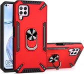 Voor Huawei nova 6 SE PC + TPU-beschermhoes met 360 graden draaibare ringhouder (rood)
