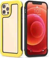 Crystal PC + TPU schokbestendig hoesje voor iPhone 11 (geel + zwart)