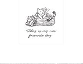 Winnie The Pooh Today Is My New Favourite Day Art Print 30x30cm