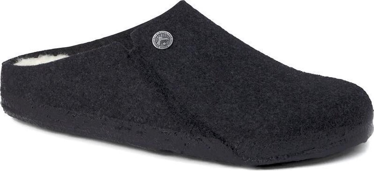 Birkenstock Zermatt Shearling WZ Regular Heren Sloffen Antrachite Antraciet