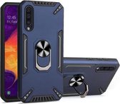 Voor Samsung Galaxy A50 PC + TPU-beschermhoes met 360 graden draaibare ringhouder (koningsblauw)