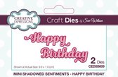 Creative Expressions Stans - 'Happy Birthday' - 9,6cm x 2cm - Set van 2