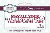 Creative Expressions Stans - 'May All Your Wishes Come True' - 10,5cm x 2,5cm