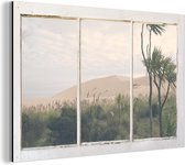 Wanddecoratie Metaal - Aluminium Schilderij Industrieel - Doorkijk - Duin - Strand - 30x20 cm - Dibond - Foto op aluminium - Industriële muurdecoratie - Voor de woonkamer/slaapkamer
