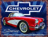 Metalen wandbord Chevrolet Stingray Inspiration - 31,5 x 40 cm