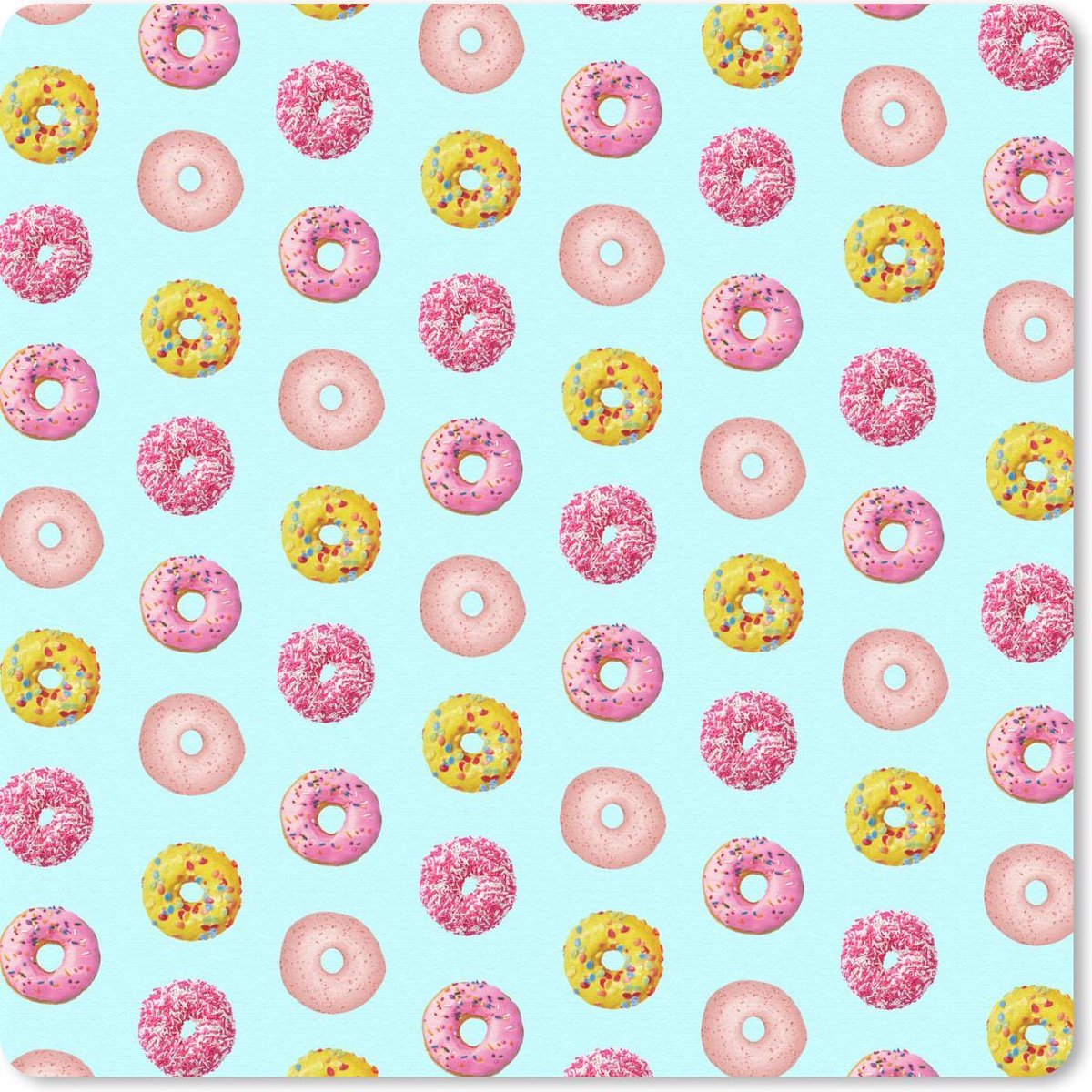 Muismat 30x30 cm - Mousepad Kleuren - Patroon - Donut - Muismatten