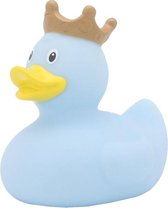 Lilalu Badeend Prins Junior 8,5 Cm Rubber Blauw/geel/goud