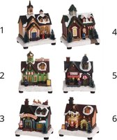 Maisons de Noël avec Siècle des Lumières - Village de Noël - Maison avec Led - H13-15cm - B/O - Set de 3 pièces - Série 1