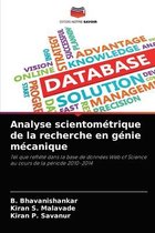 Analyse scientometrique de la recherche en genie mecanique