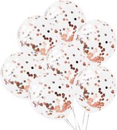 20 Confetti Ballonnen - Oranje - papieren Confetti - 40 cm - Latex - Huwelijk - Verjaardag - Feest/Party -