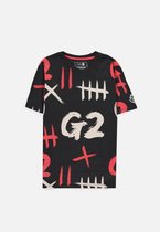G2 Esports Heren Tshirt -2XL- All Over Print Zwart