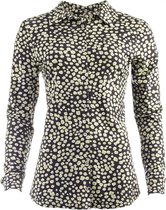 NED blouse Milaras met lange mouw in kleur Army Pale Green Dot Tricot maat XS