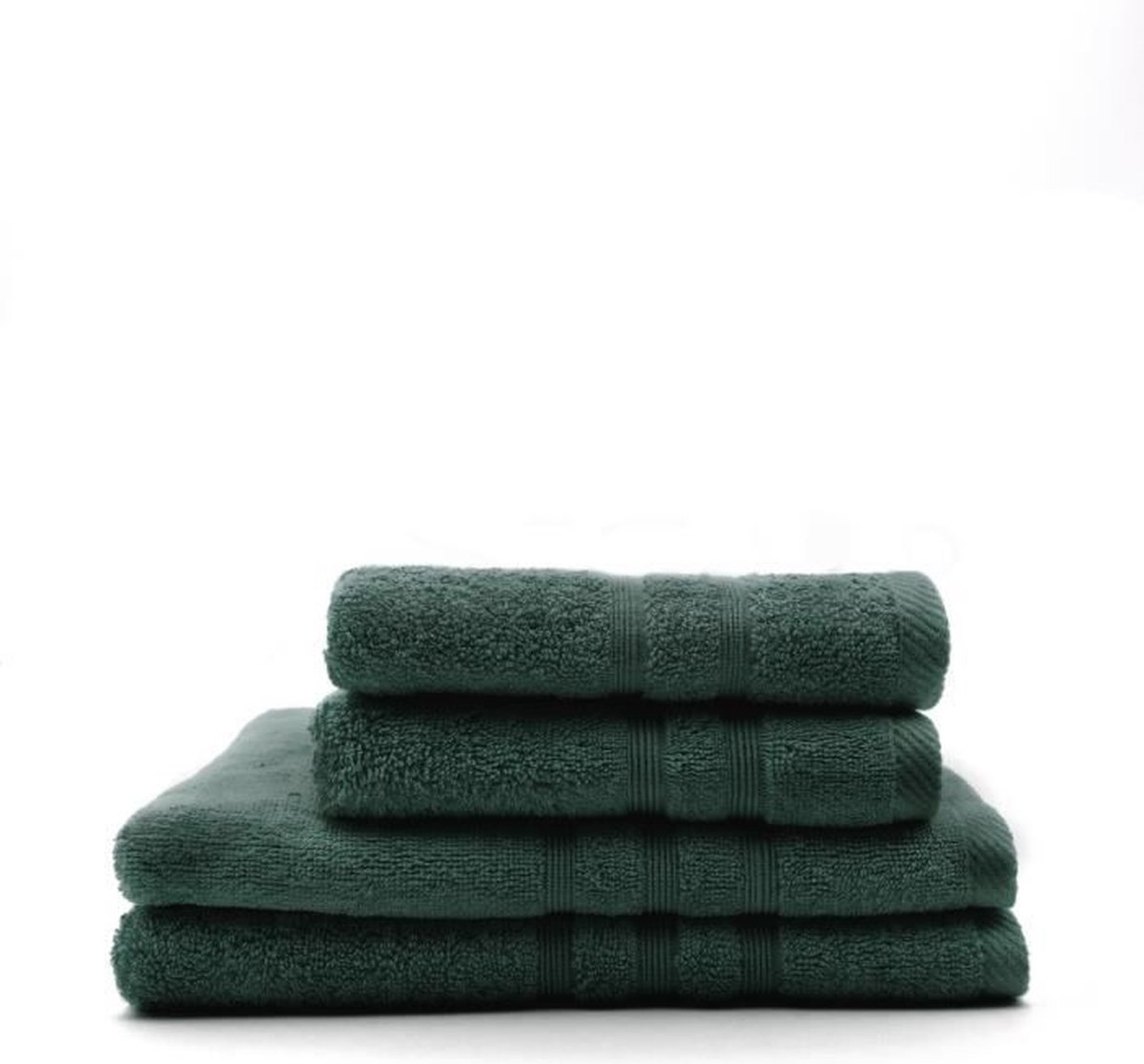 VANDAAG Set van 2 handdoeken 50 x 100 cm + 2 badhanddoeken 70 x 130 cm - 100% katoen - smaragd