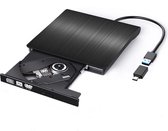 Sounix externe CD-/ DVD speler - DVD/CD Drive voor Laptop of Macbook - Data en Voeding Via USB 3.0 of USB C-UDC00000
