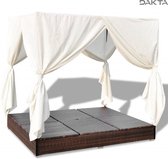 Dakta® Loungeset | Tuinset | Met overkapping | Loungebank | 2-persoons | Tuinmeubel | Ligbank voor in de tuin