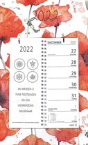 MGPcards - Omleg-weekkalender 2022 - Week begint op Maandag - Klaprozen - Rood