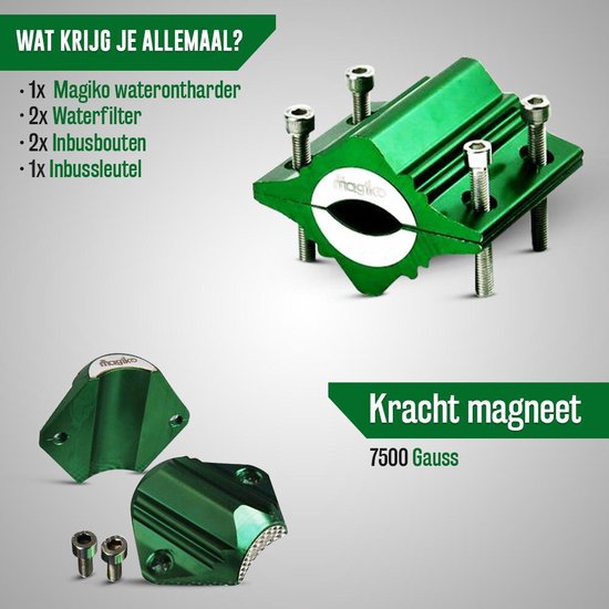 WRAS Waterontharder Schaalremmer - Universeel kalkfilter - inline waterontharder en magnetische waterconditioner - beschermt ketel - levenslange garantie