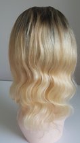 Braziliaanse Remy pruik - 24 inch 60 cm 613 blond golf echt haar - real human hair 13x4 lace front wig- Braziliaanse pruiken