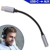 Aerend - Hoge kwaliteit digitale USB-C naar 3.5mm AUX audio adapter met DAC - Grijs -  Versie 2021