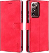 Voor Samsung Galaxy Note20 AZNS Huid Voelen Kalf Textuur Horizontale Flip Lederen Case met Kaartsleuven & Houder & Portemonnee (Rood)
