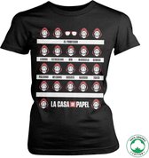 La Casa De Papel Dames Tshirt -2XL- La Casa De Papel Organic Zwart