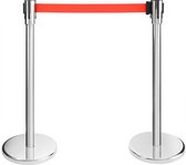 AREBOS 2x Crowd Control Barriers Personenleidsysteem Afbakening Stand Airport