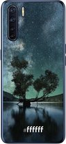 6F hoesje - geschikt voor OPPO A91 -  Transparant TPU Case - Space Tree #ffffff