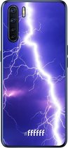 6F hoesje - geschikt voor OPPO A91 -  Transparant TPU Case - Thunderbolt #ffffff