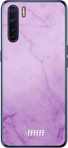 6F hoesje - geschikt voor OPPO A91 -  Transparant TPU Case - Lilac Marble #ffffff