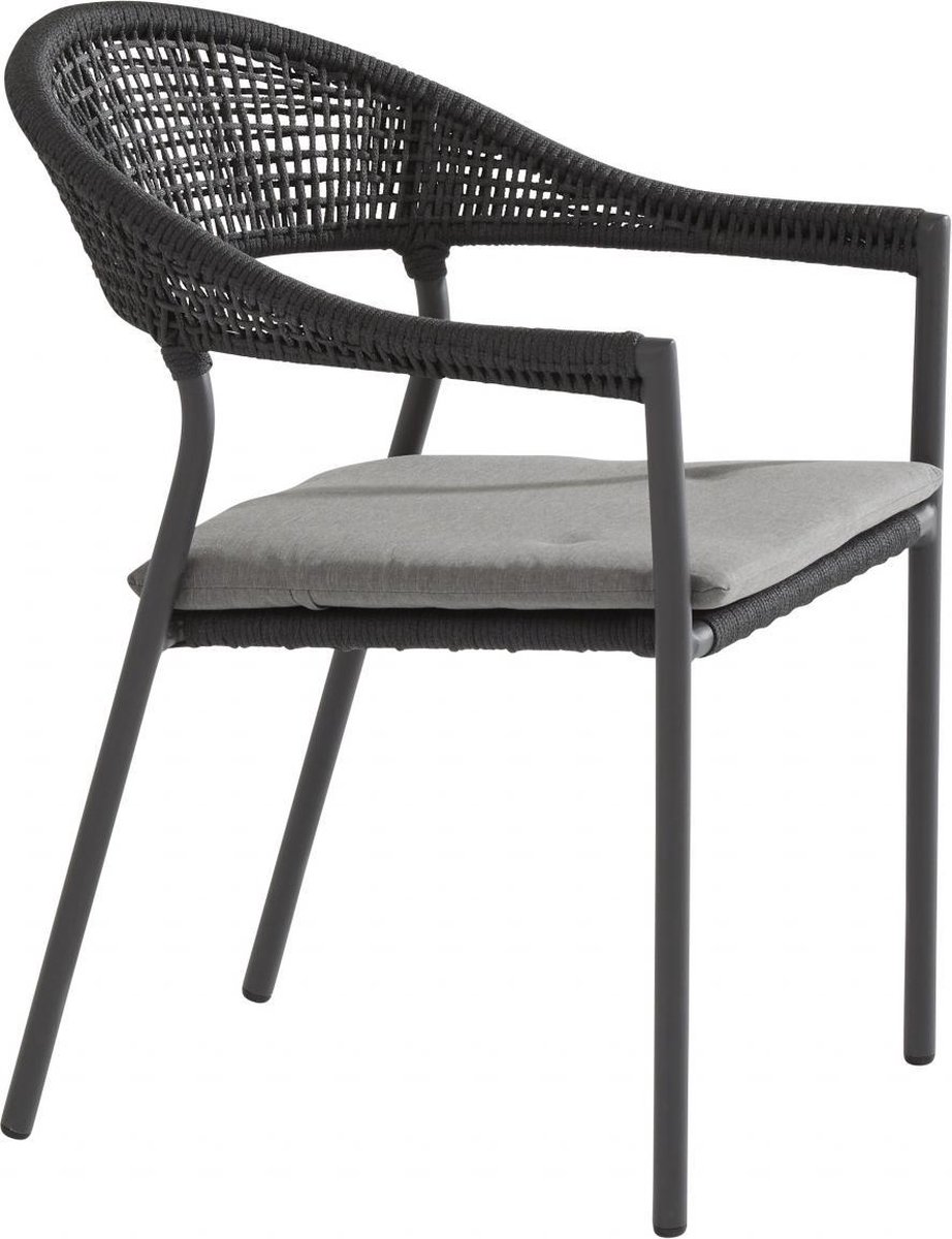 Taste by 4 Seasons Sienna chaise de jardin empilable - gris moyen