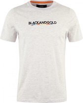 BLACK AND GOLD T-SHIRT BALENOTI ECRU MAAT M