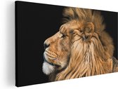 Artaza Canvas Schilderij Leeuw - 40x20 - Klein - Foto Op Canvas - Canvas Print