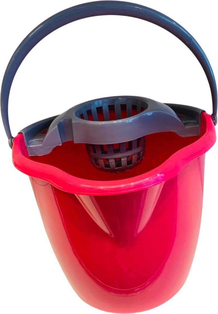 Schoonmaakemmer set met dweil I roze I 12 L