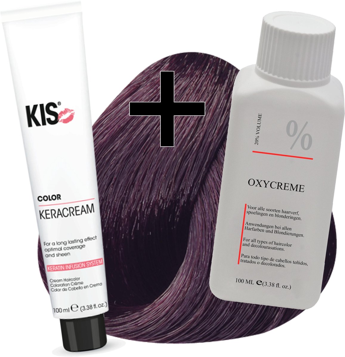 KIS haarverfset - 5C Cassis - haarverf & waterstofperoxide