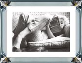 90 x 70 cm - Spiegellijst met prent - Marilyn Monroe - prent achter glas