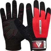 RDX Sports Fitness Handschoenen W1 - Full Finger Rood - M