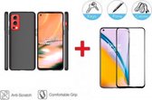 2-In-1 Screenprotector Hoesje Bescherming Protector Set Geschikt Voor OnePlus Nord 2 5G (Nord2)  - Full Cover 3D Edge Tempered Glass Screen Protector Met Siliconen Back Bescherm Ho